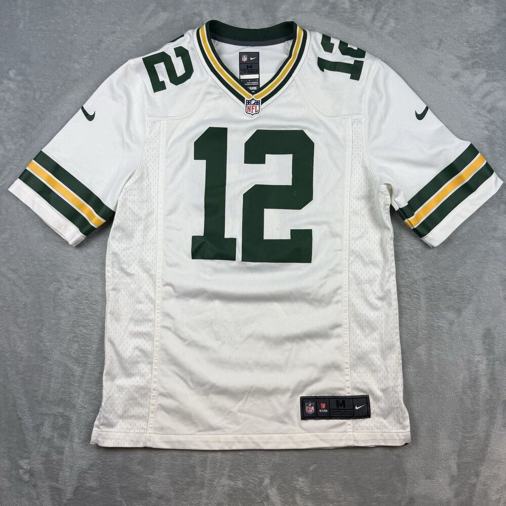 Nike Green Bay Packers Aaron Rodgers #12 On Field Jersey Men’s Medium White NFL
